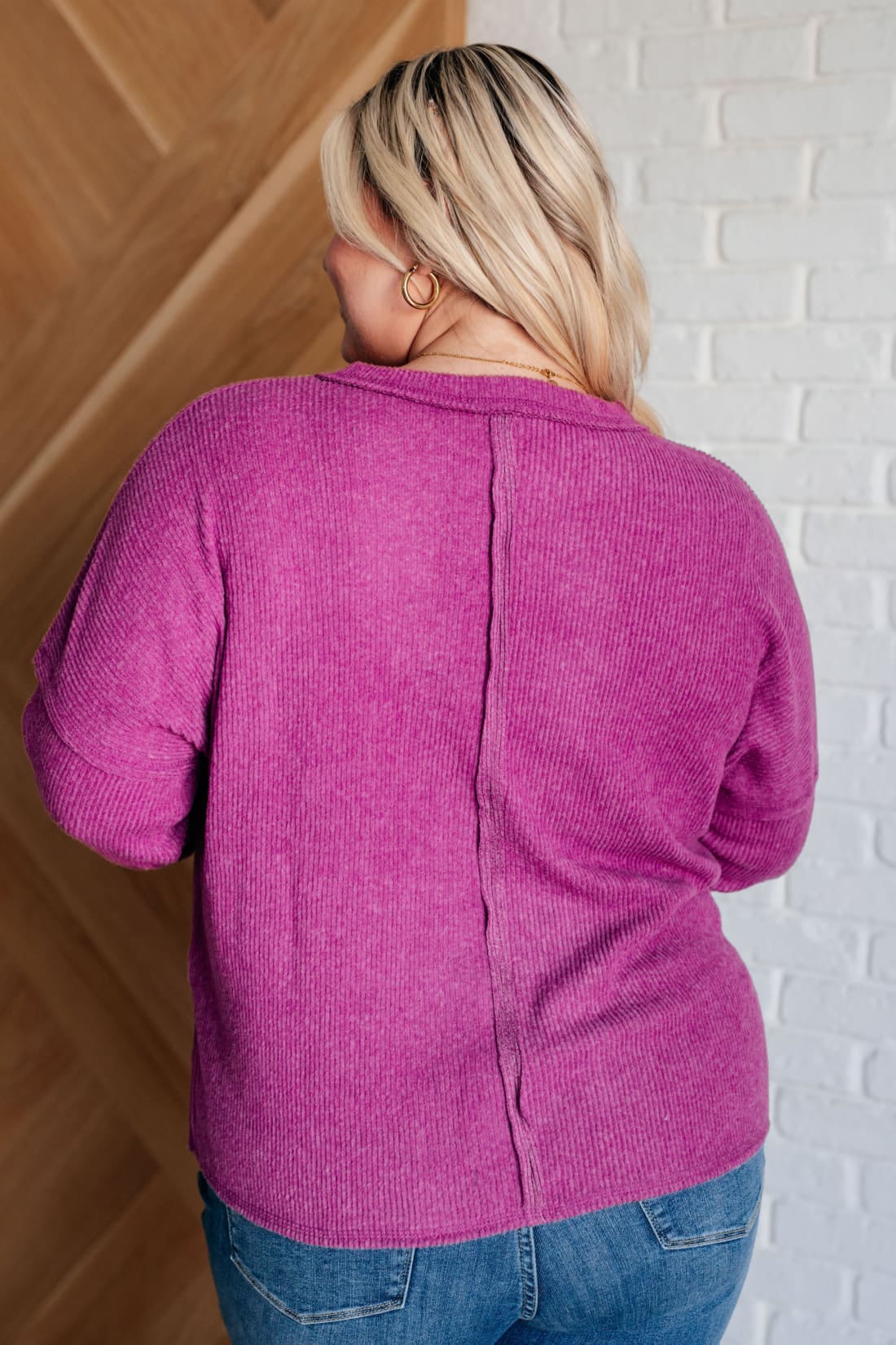 Casual Tuesday Ribbed Knit Sweater in Light Plum | Tops