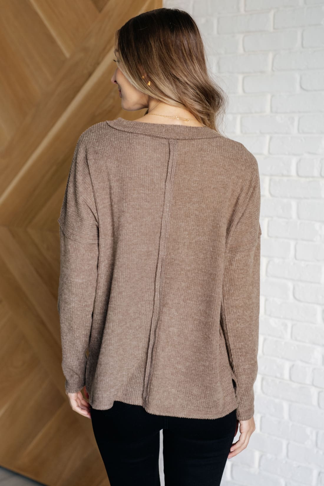 Casual Tuesday Ribbed Knit Sweater in Mocha | Sweaters & Cardigans