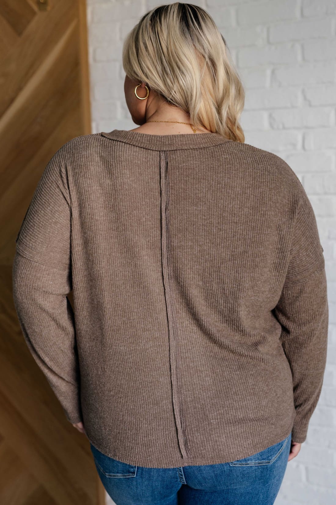 Casual Tuesday Ribbed Knit Sweater in Mocha | Sweaters & Cardigans