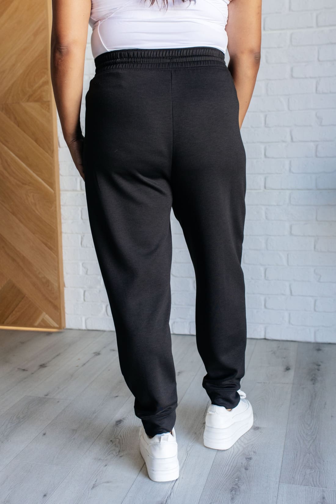 Center Seam Scuba Joggers in Black | joggers