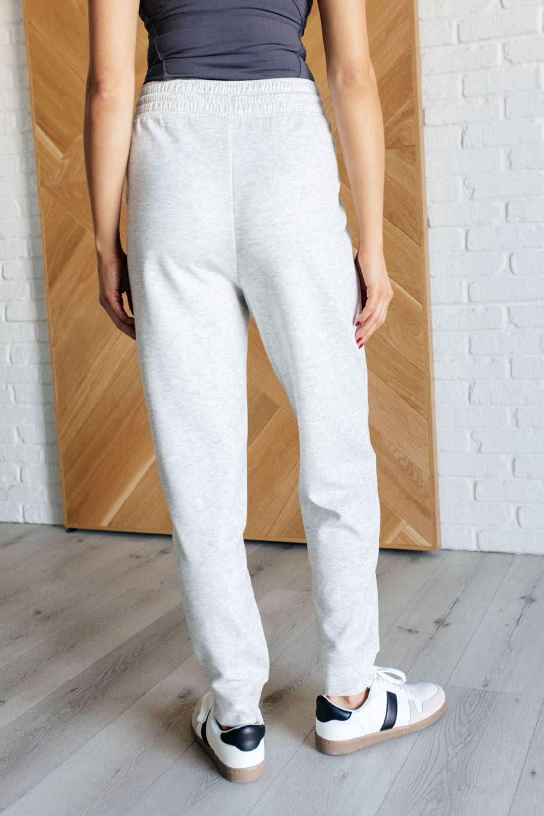 Center Seam Scuba Joggers in Heather Grey | joggers