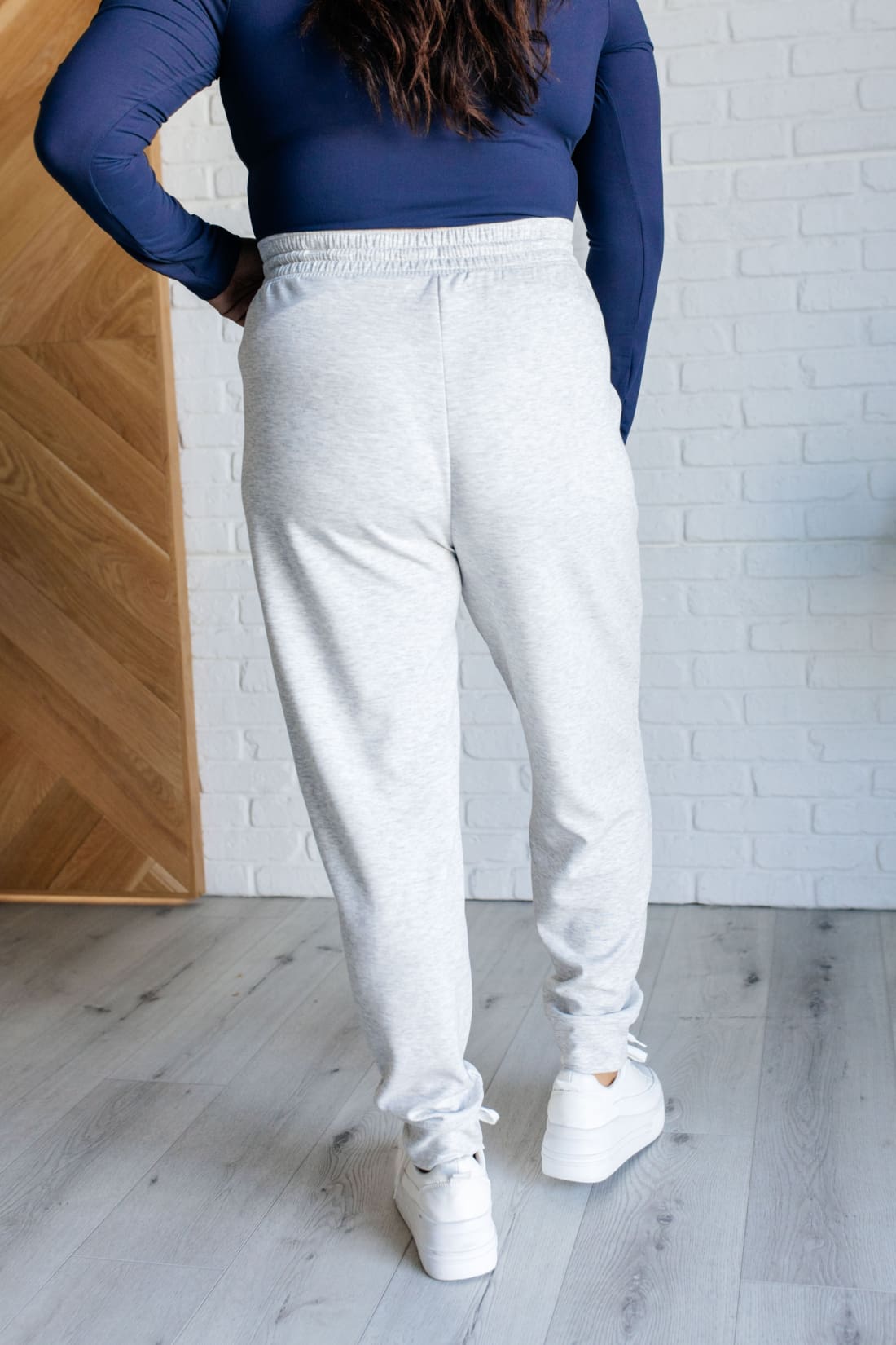 Center Seam Scuba Joggers in Heather Grey | joggers