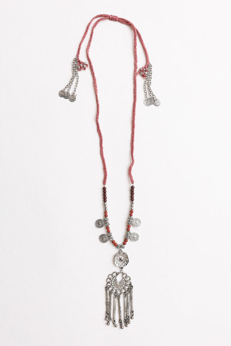 Charm Medallion with Back Lariat Necklace | Necklace