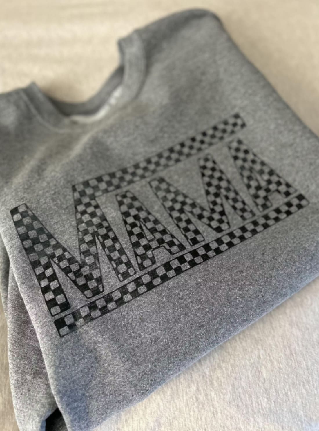 Checkered Mama Graphic Sweatshirt