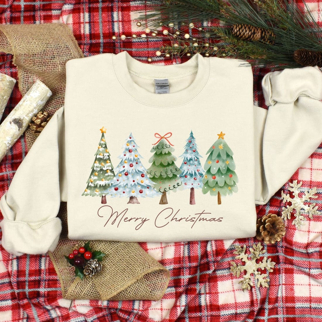 Christmas Trees Graphic Sweatshirt | Graphic Tees