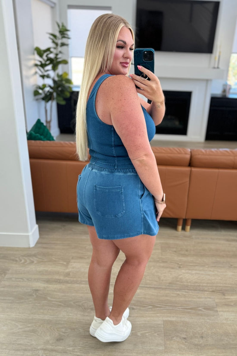 Denim Skort - Light Denim