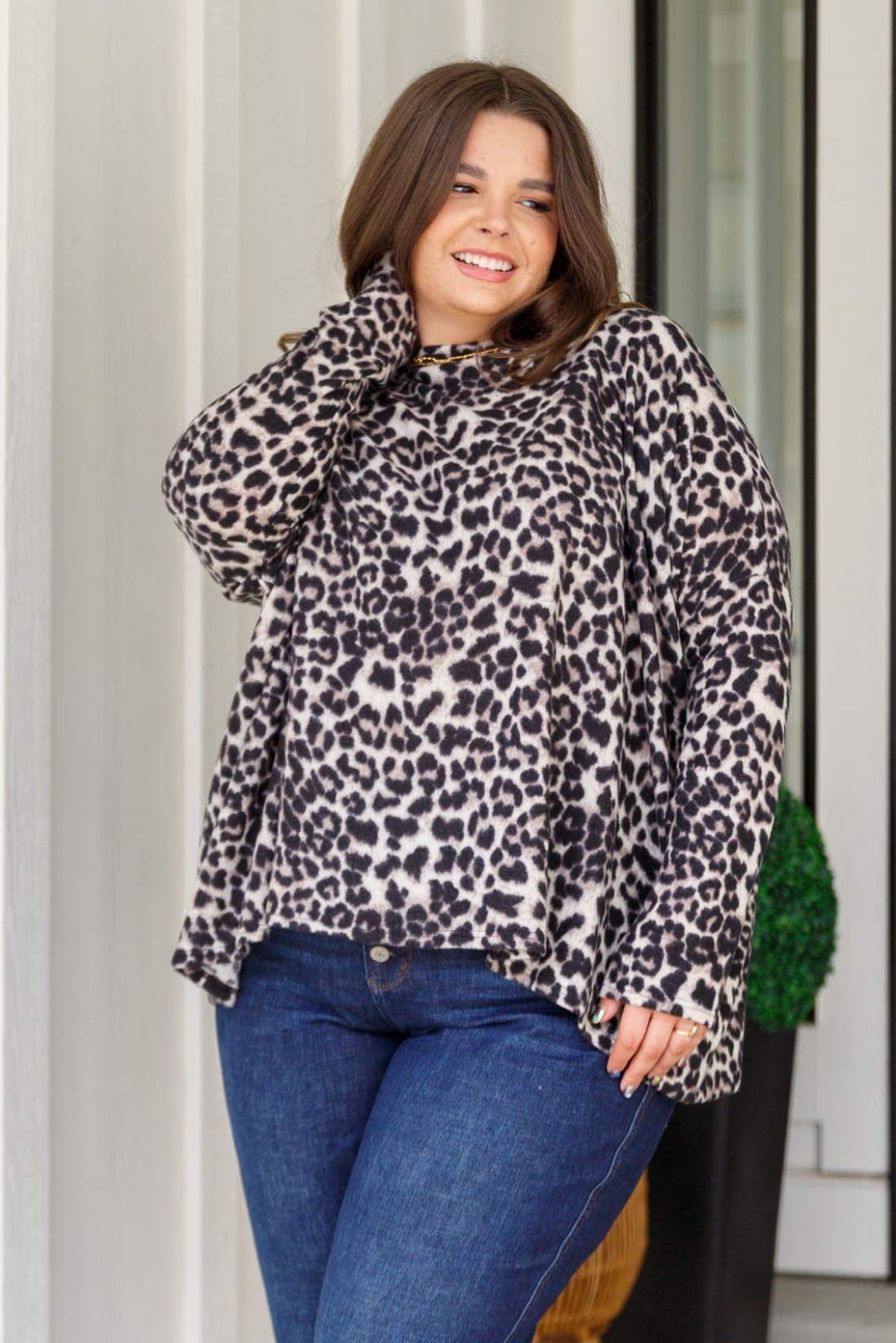 Clap for Yourself Long Sleeve Top in Animal Print | Tops & Tees