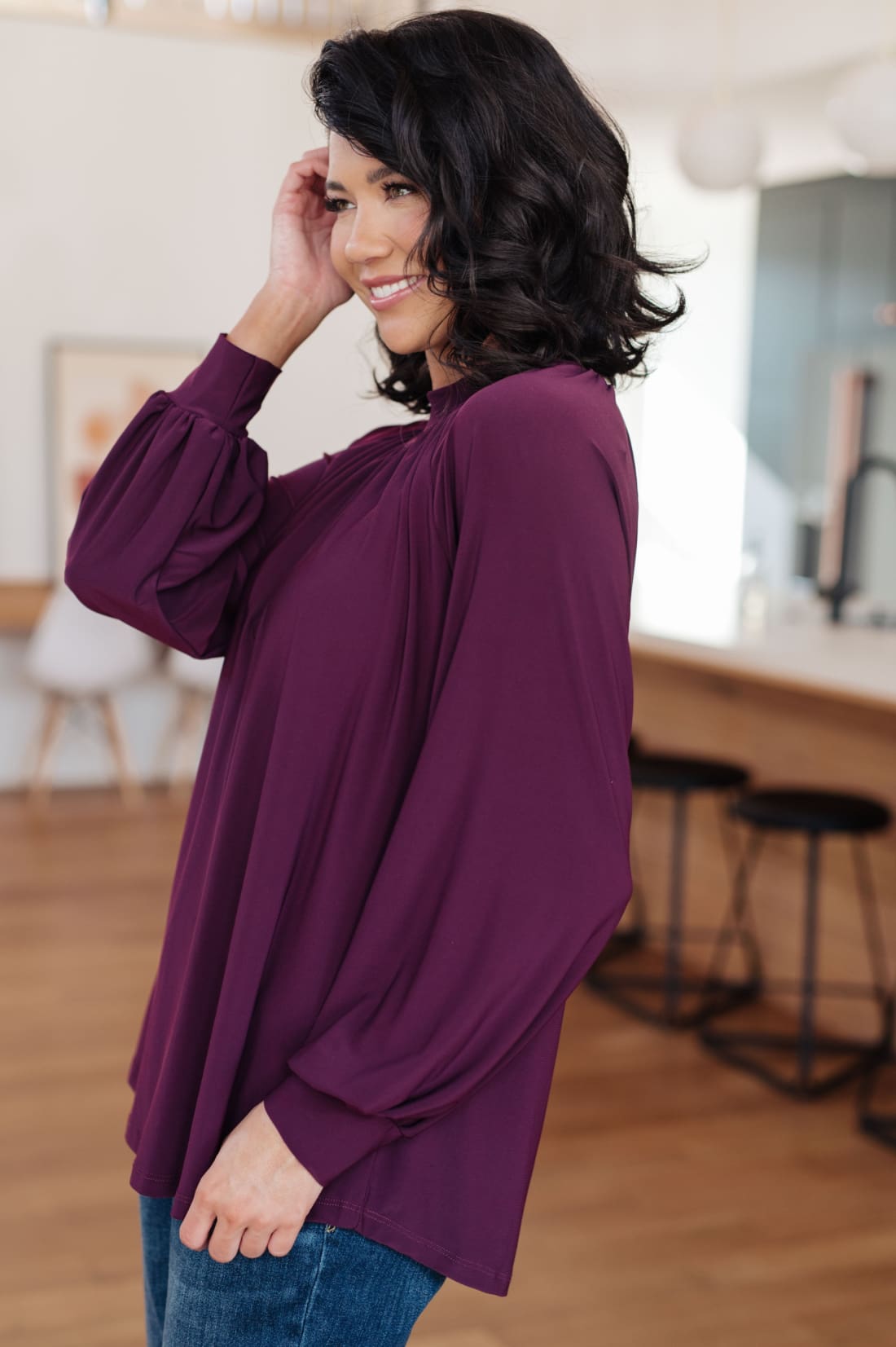 Closing Time Mock Neck Blouse | Tops