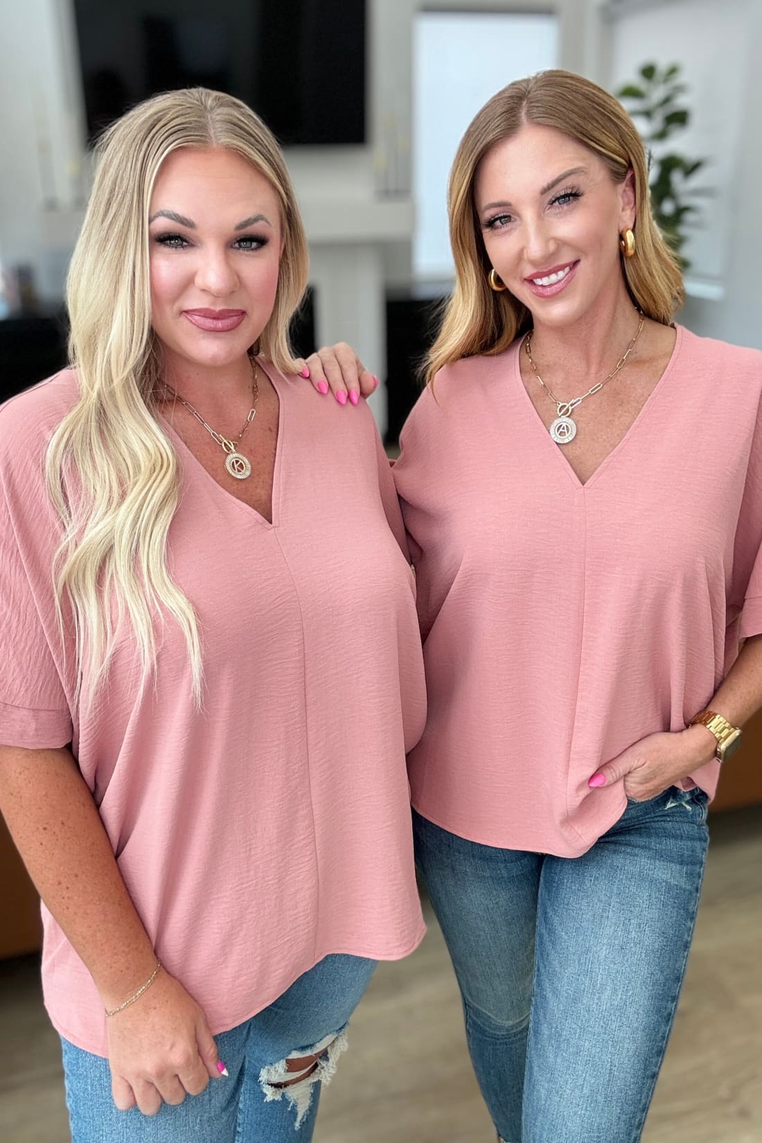 Contrary to Popular Belief V-Neck Blouse | Tops