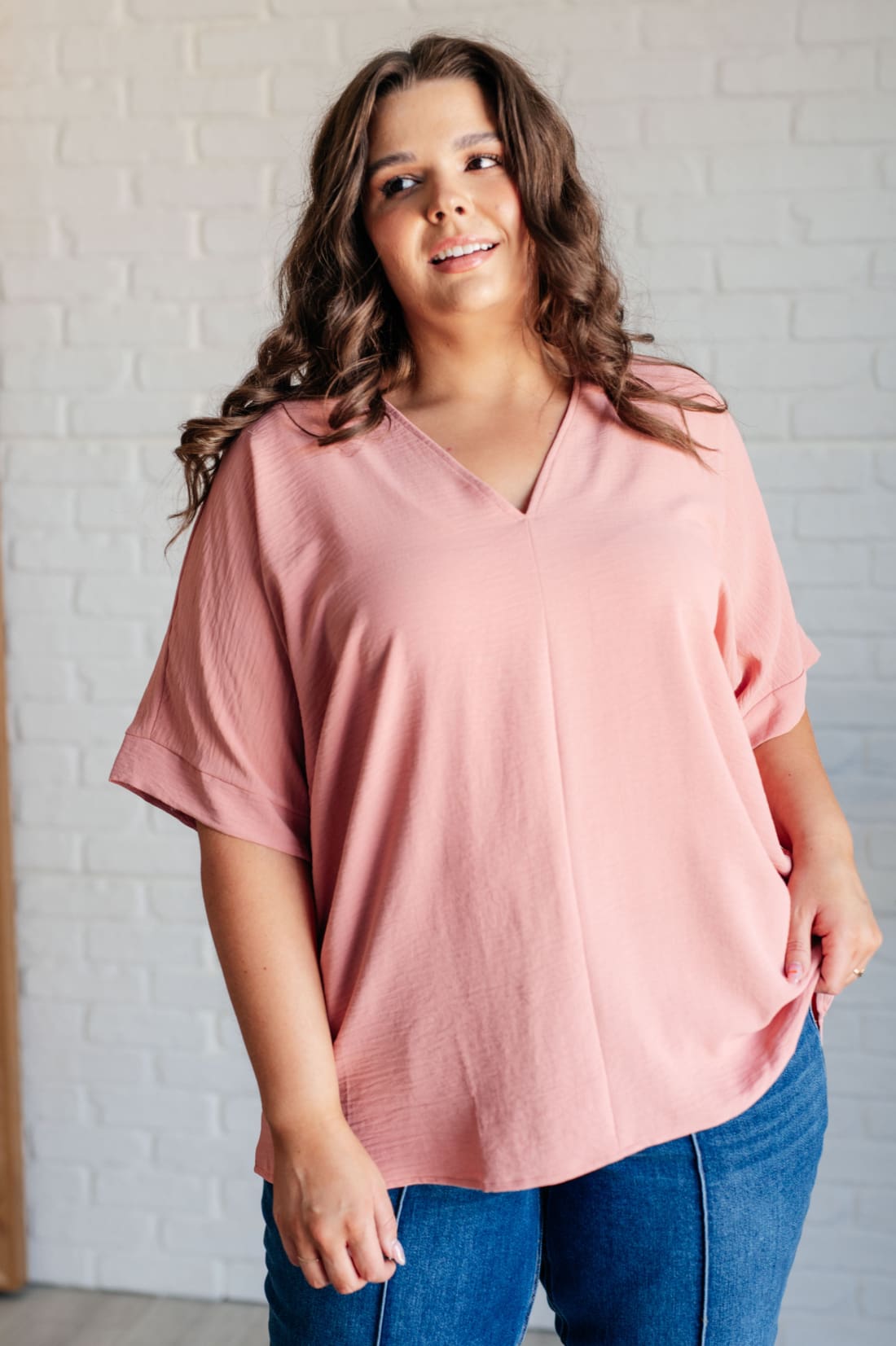 Contrary to Popular Belief V-Neck Blouse | Tops