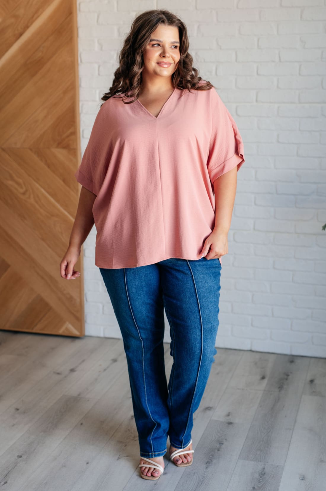 Contrary to Popular Belief V-Neck Blouse | Tops