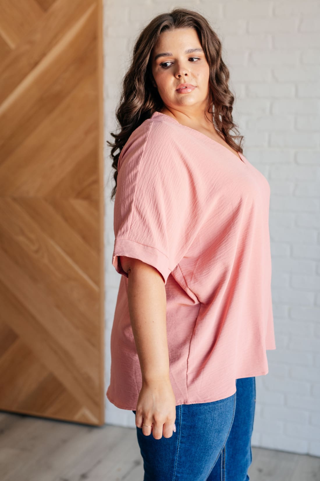 Contrary to Popular Belief V-Neck Blouse | Tops