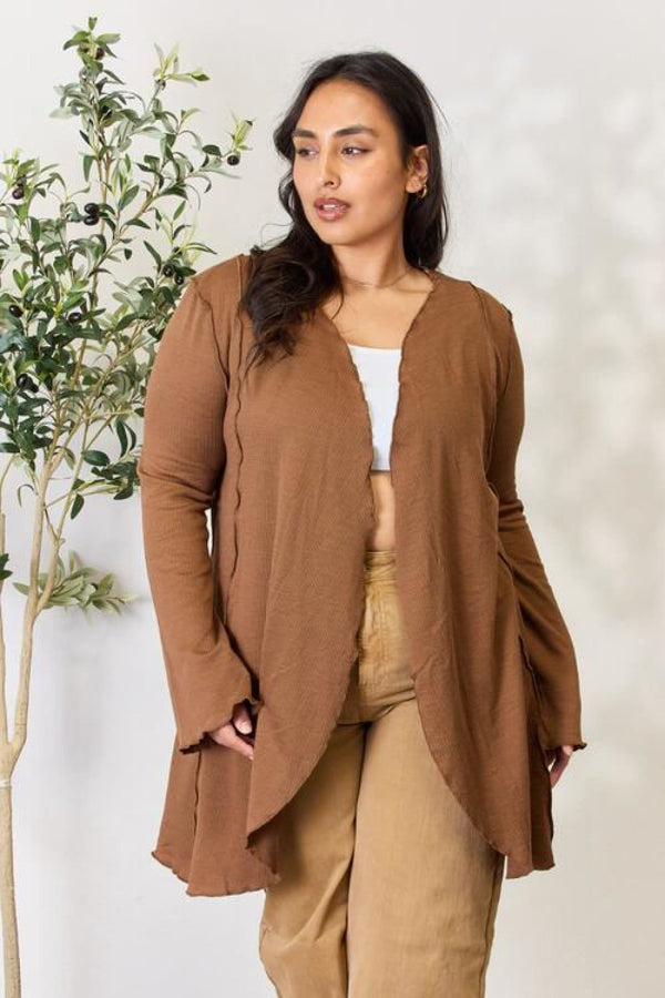 Culture Code Full Size Open Front Long Sleeve Cardigan | Sweaters & Cardigans