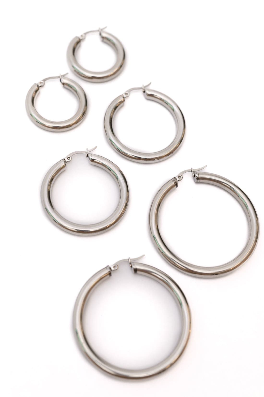 Day to Day Hoop Earrings Set in Silver | Earrings