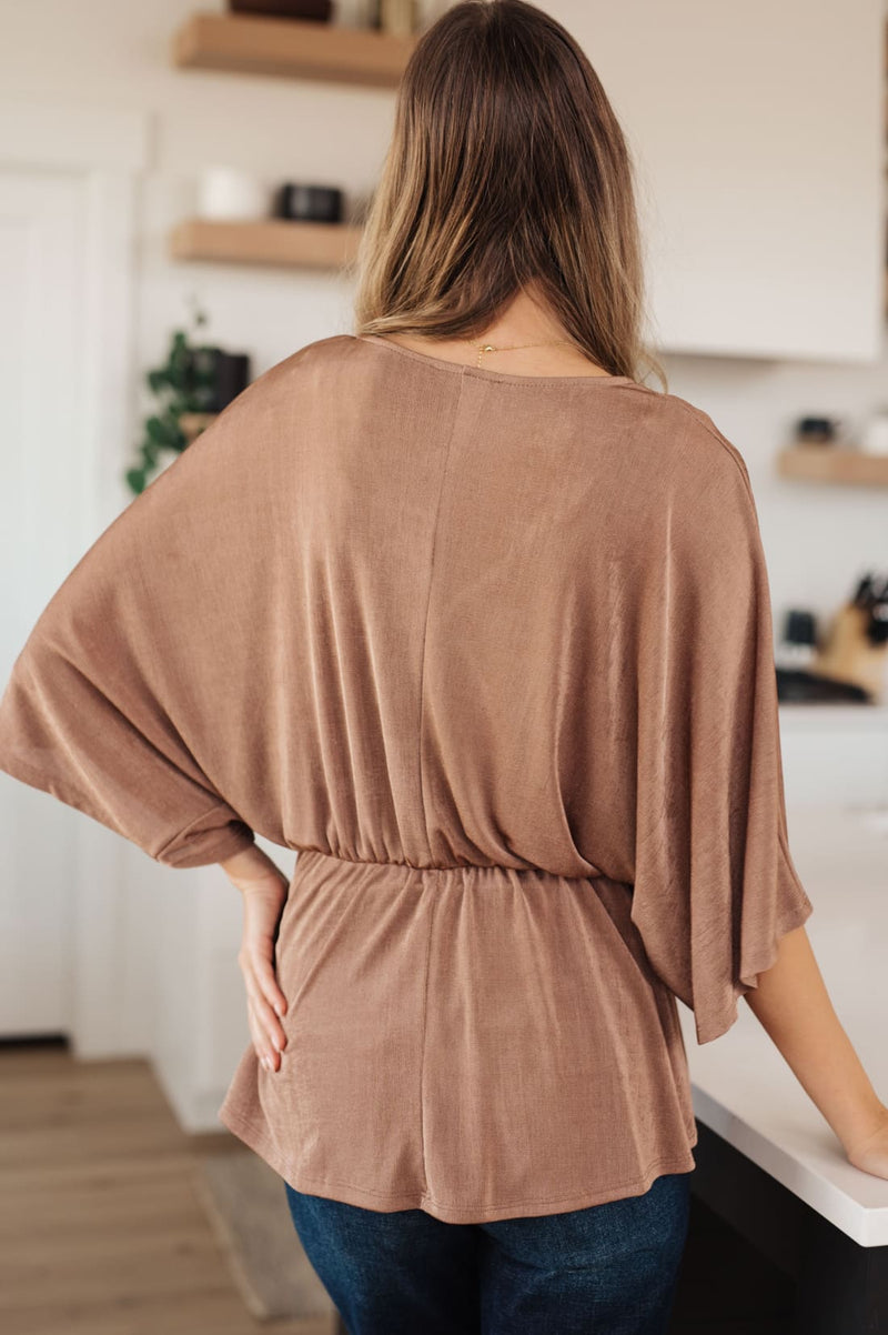 Dazzlingly Draped V Neck Blouse