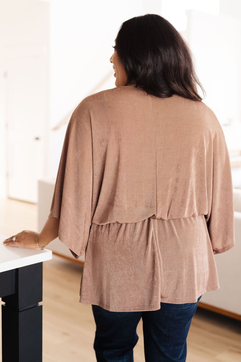 Dazzlingly Draped V Neck Blouse