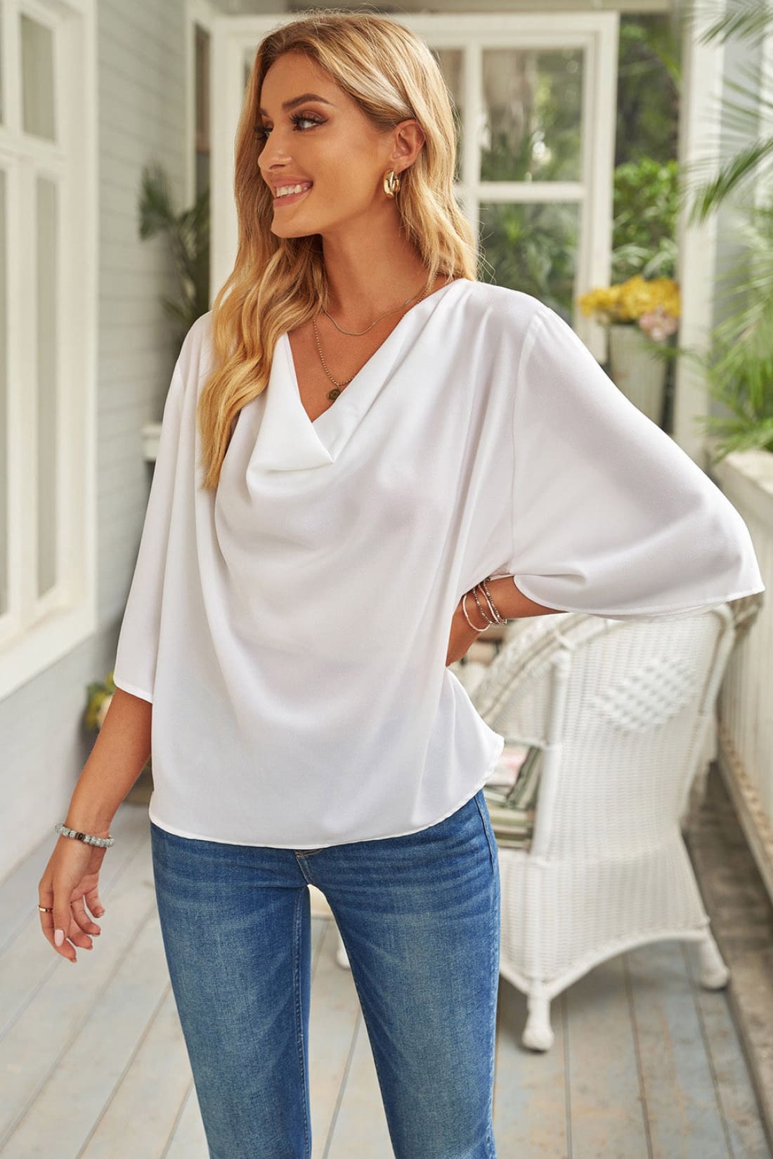 Desk to Dinner Draped Blouse | Blouses & Shirts