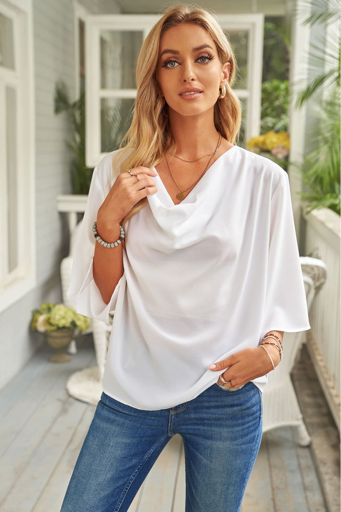 Desk to Dinner Draped Blouse | Blouses & Shirts