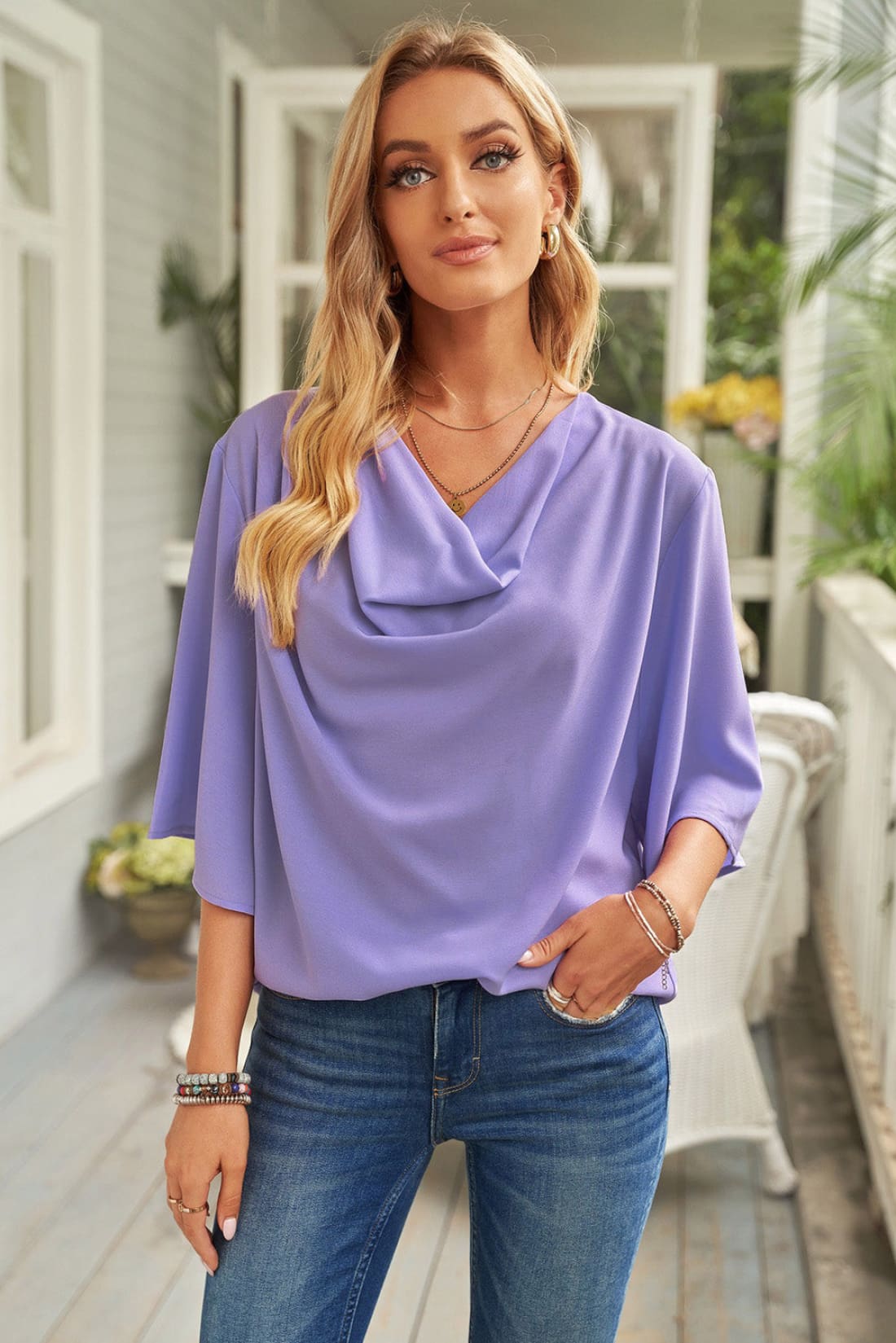 Desk to Dinner Draped Blouse | Blouses & Shirts