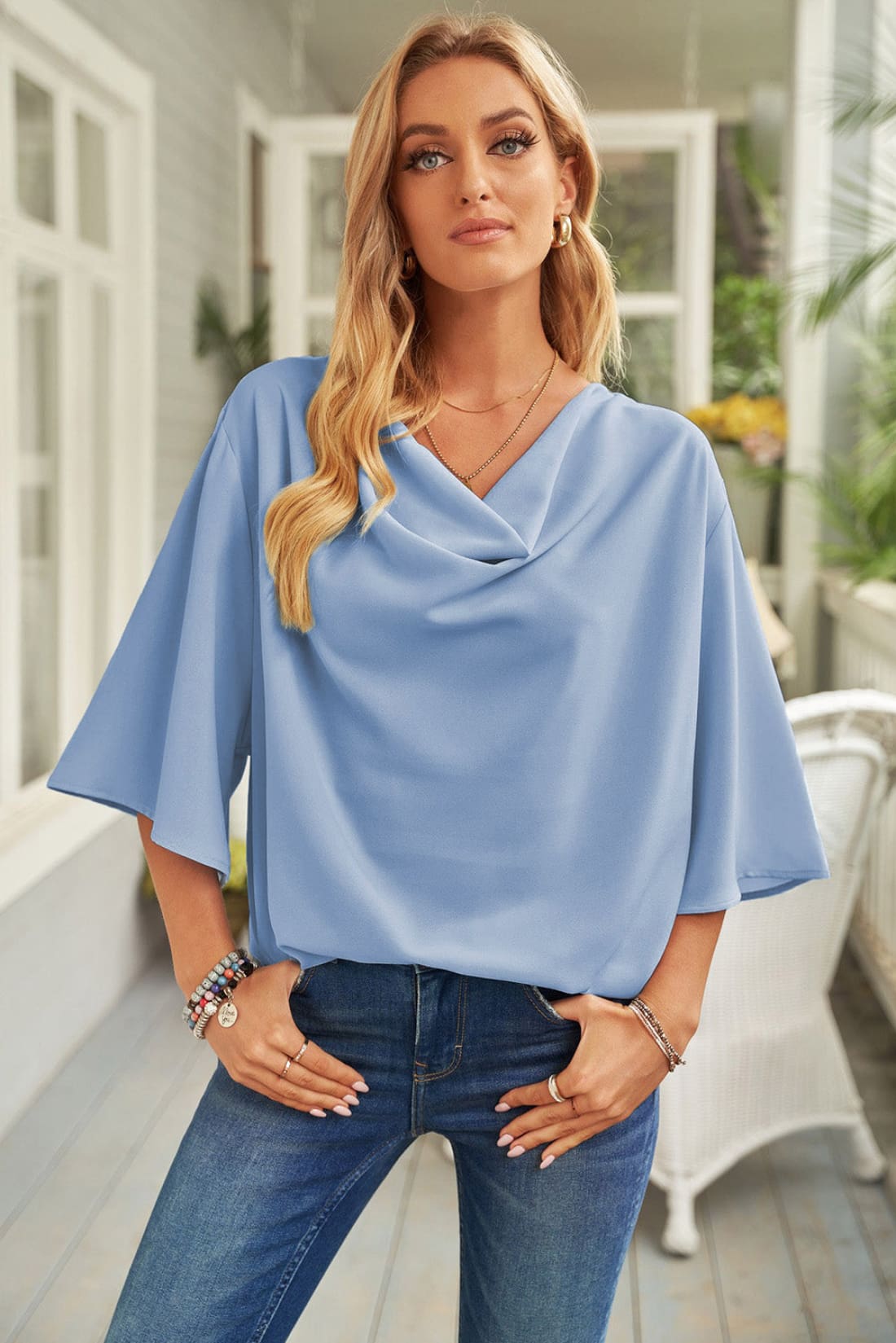 Desk to Dinner Draped Blouse | Blouses & Shirts