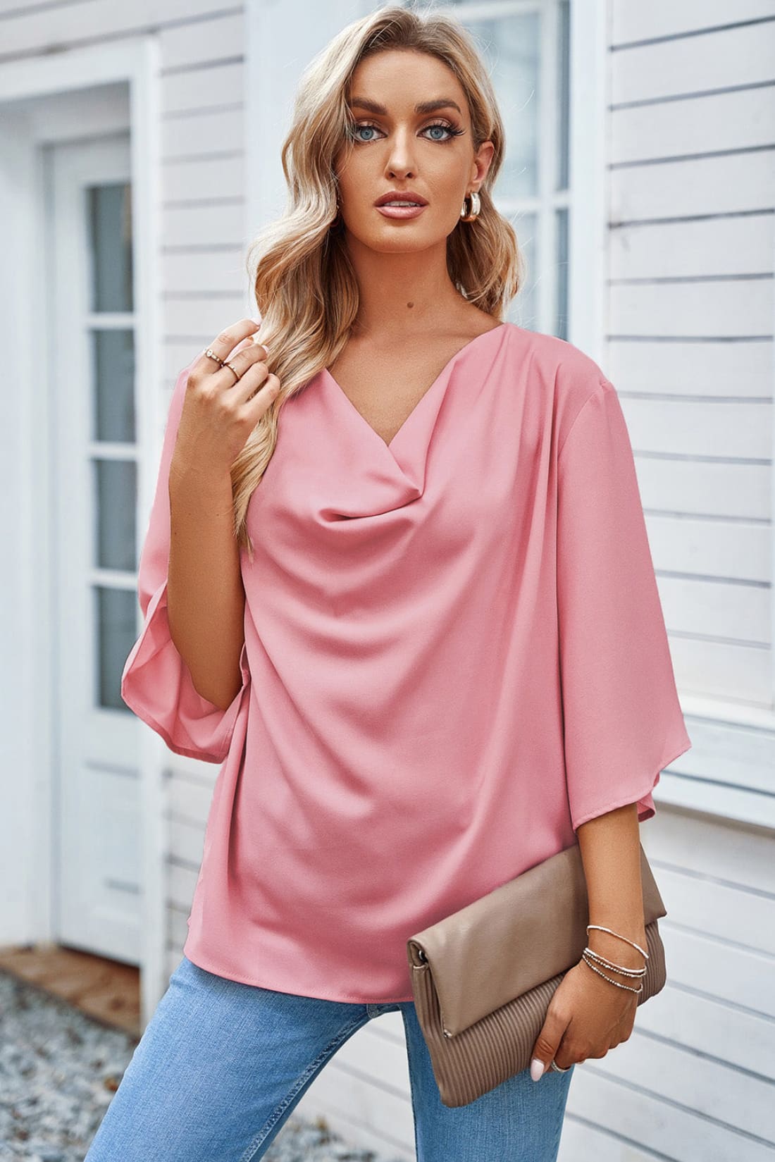 Desk to Dinner Draped Blouse | Blouses & Shirts