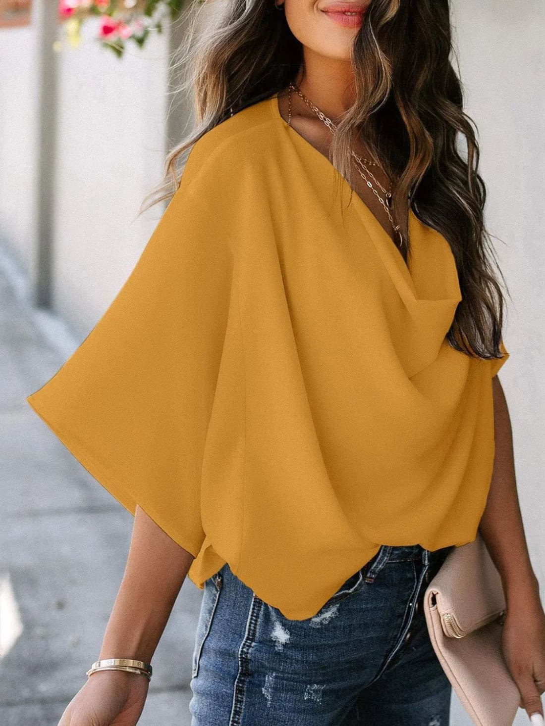 Desk to Dinner Draped Blouse - Pre-Order