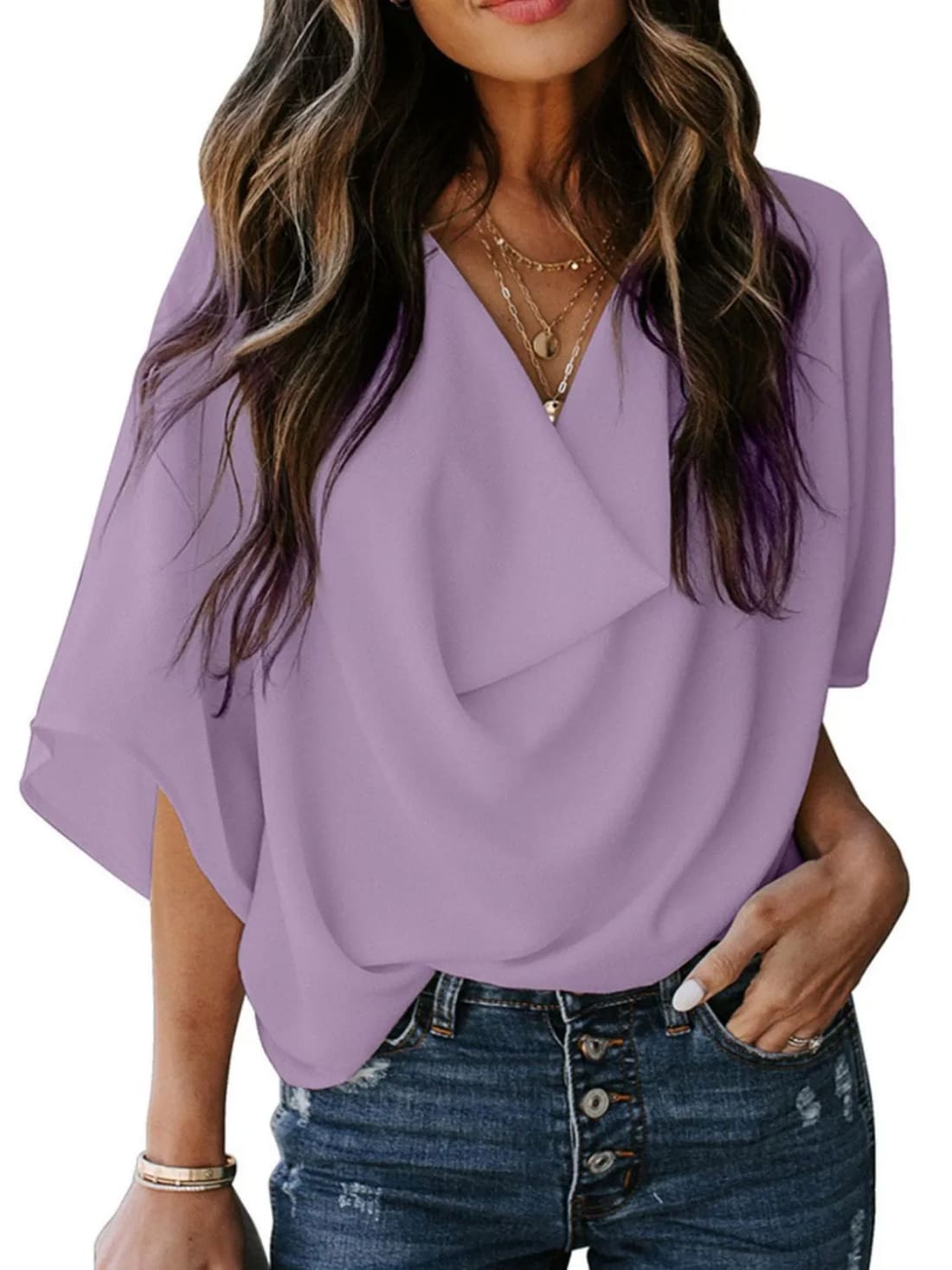 Desk to Dinner Draped Blouse - Pre-Order