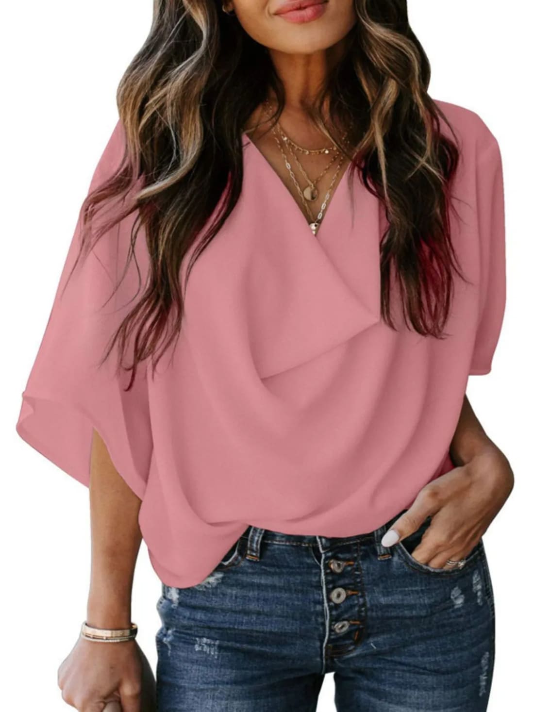 Desk to Dinner Draped Blouse - Pre-Order