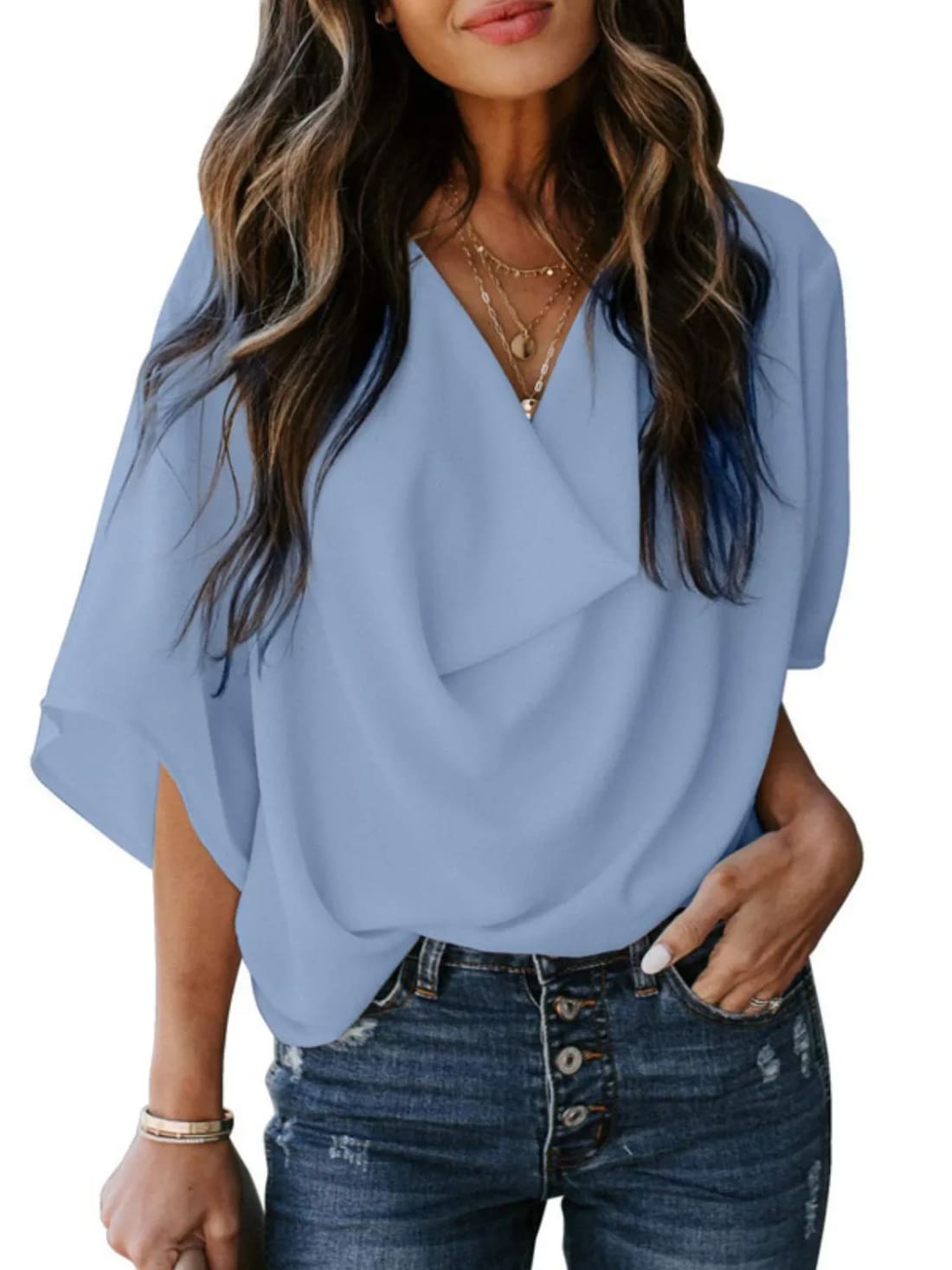 Desk to Dinner Draped Blouse - Pre-Order