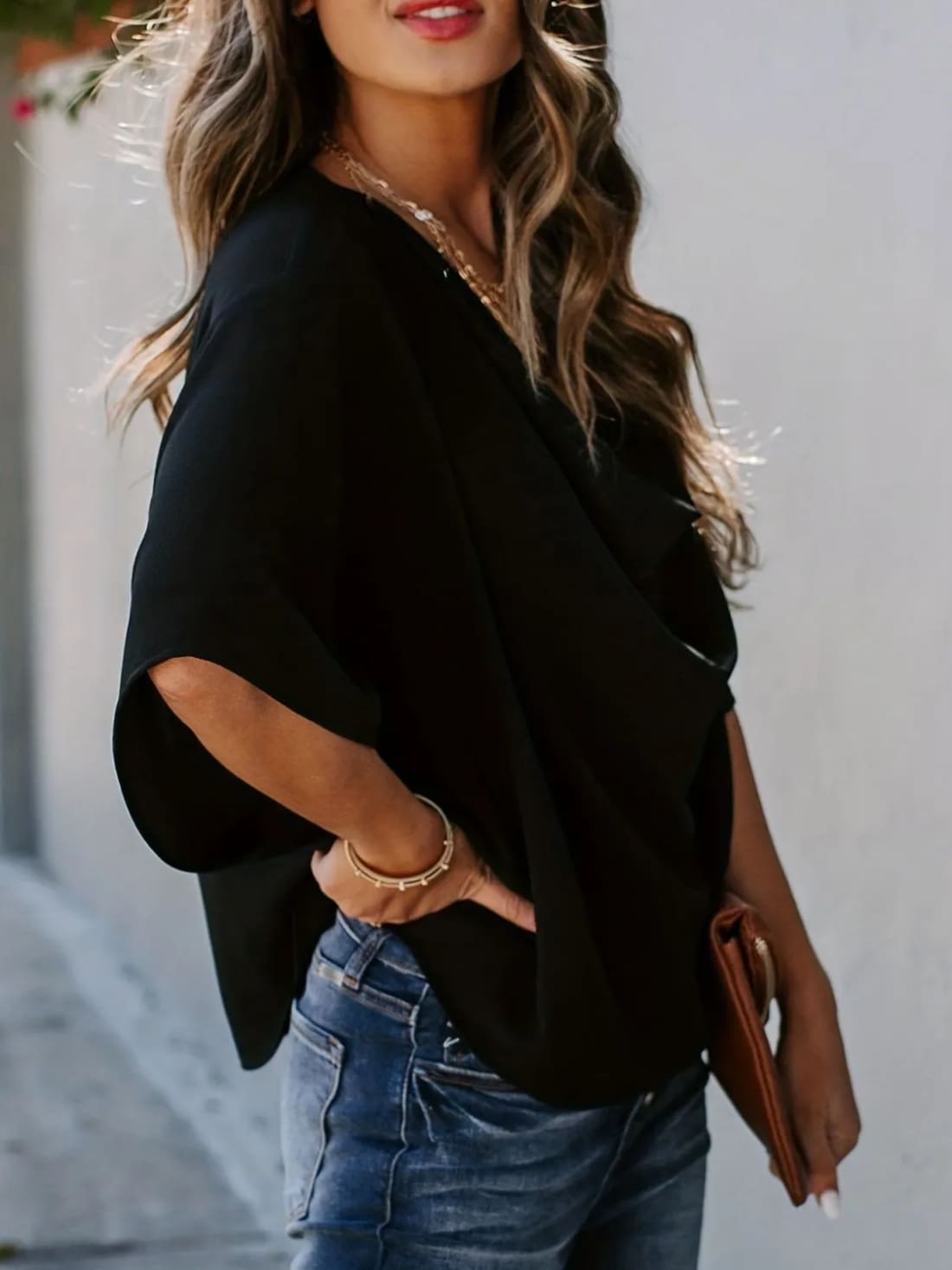 Desk to Dinner Draped Blouse - Pre-Order