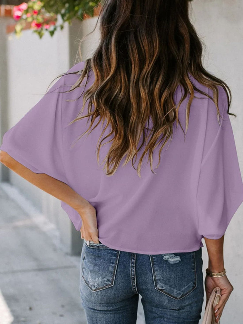 Desk to Dinner Draped Blouse - Pre-Order