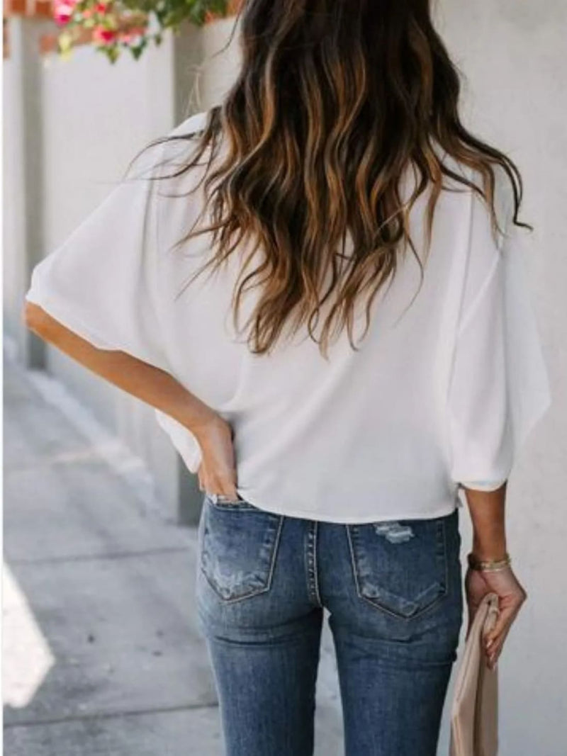 Desk to Dinner Draped Blouse - Pre-Order