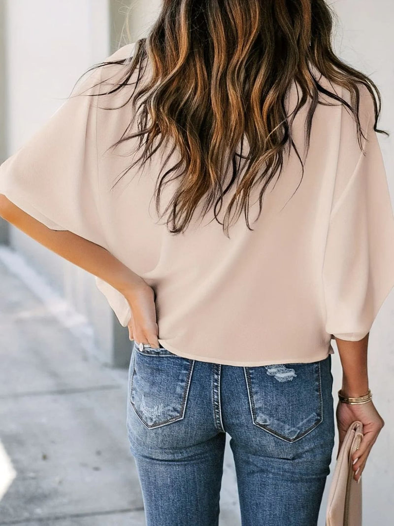 Desk to Dinner Draped Blouse - Pre-Order