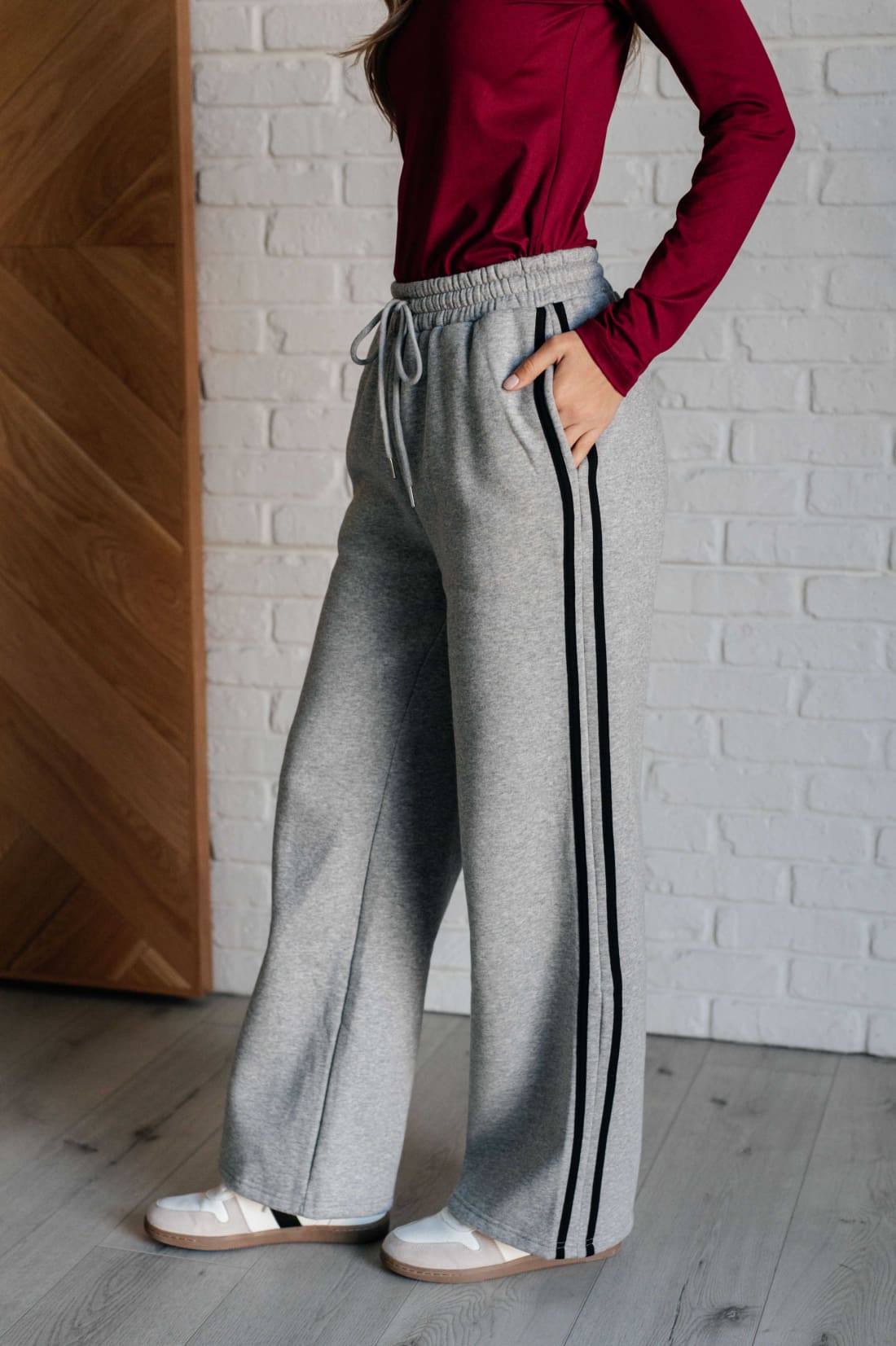 Don’t Get Stuck Stripe Detail Sweatpants | pants