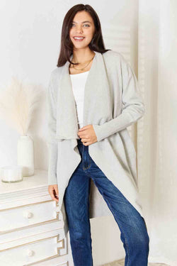 Double Take Open Front Duster Cardigan with Pockets | Sweaters & Cardigans
