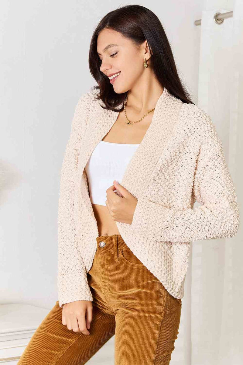 Double Take Open Front Long Sleeve Cardigan | Sweaters & Cardigans