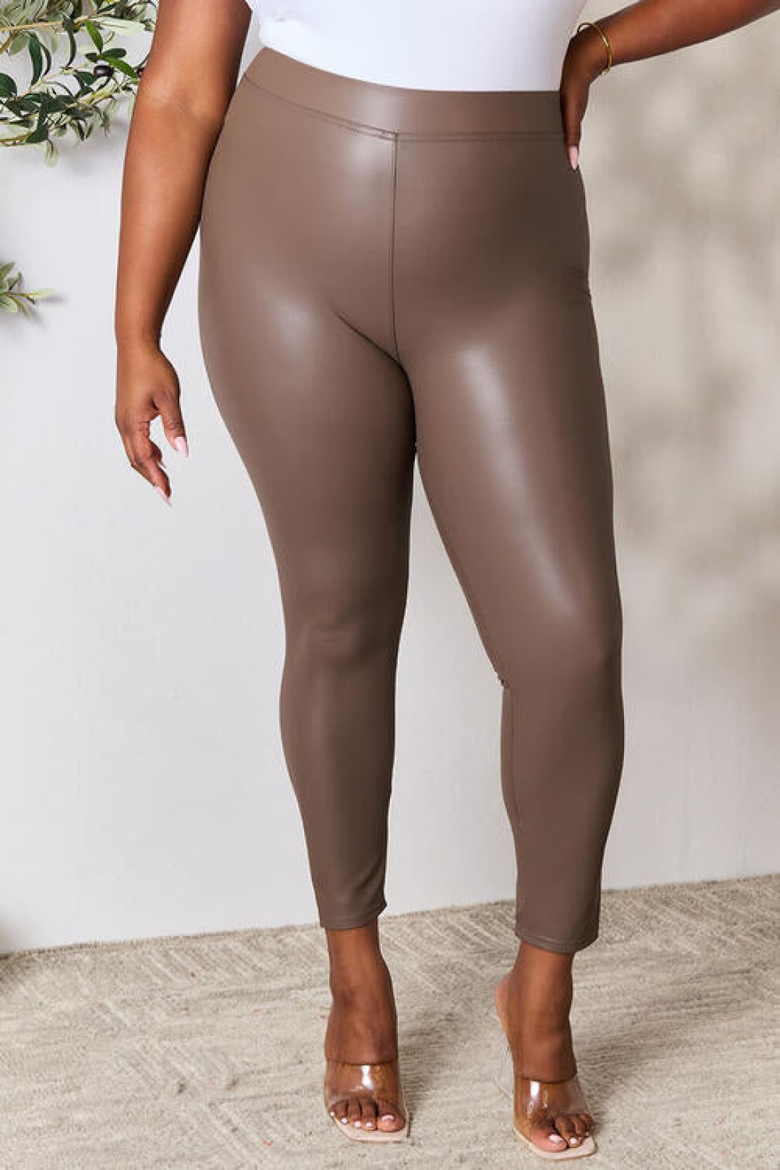 e.Luna Full Size High Waist Skinny Pants | leggings