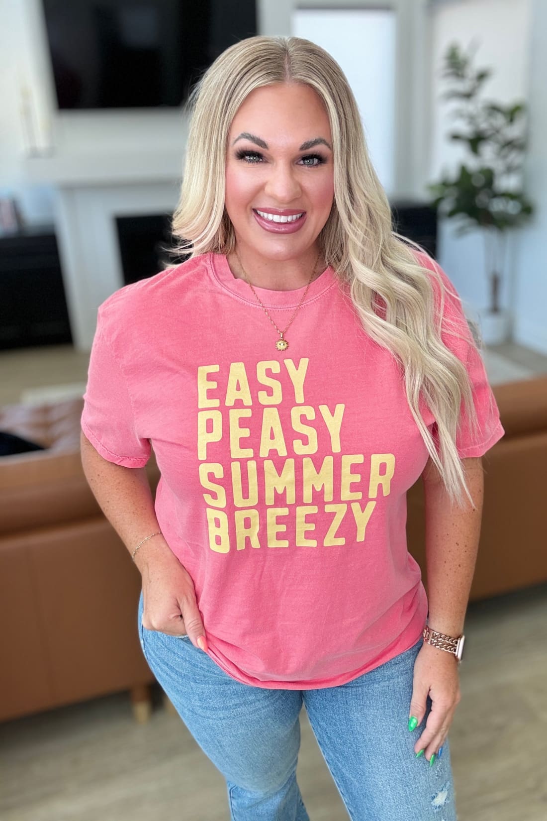 Easy Peasy Summer Breezy Tee | Tops