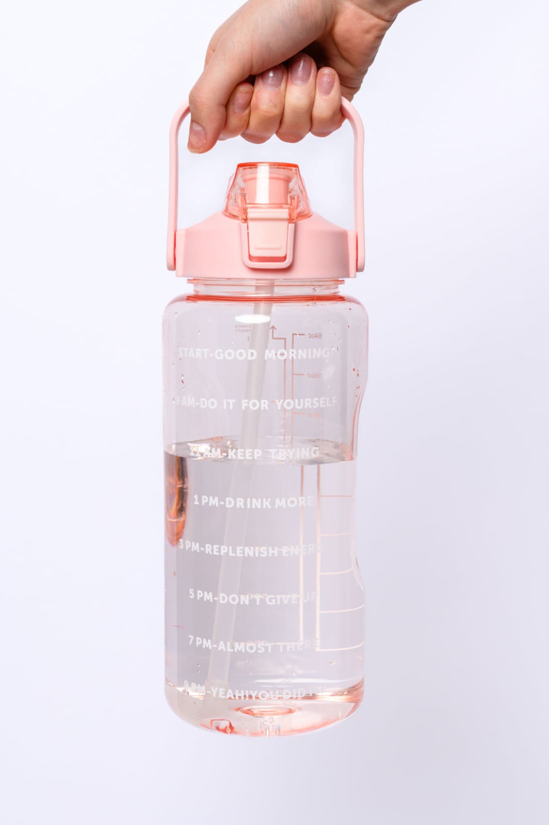 Elevated Water Tracking Bottle in Pink | Health & Beauty