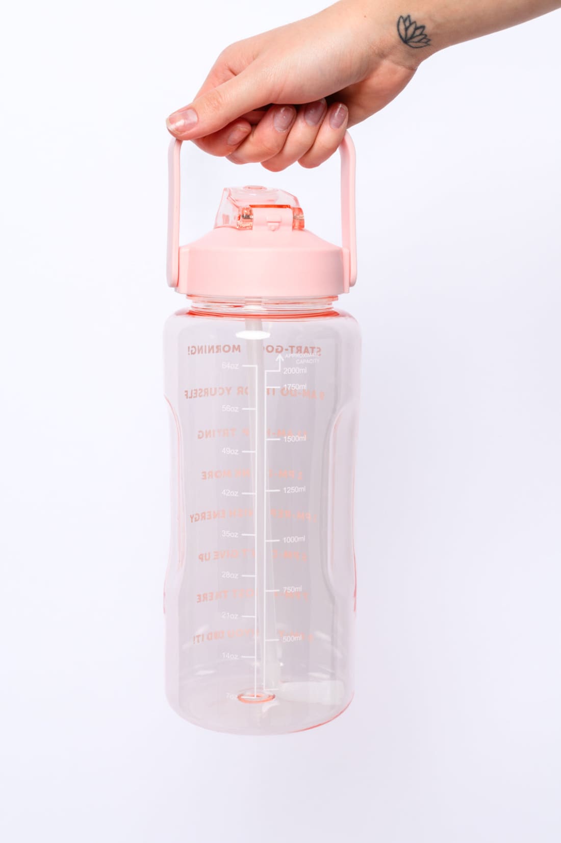 Elevated Water Tracking Bottle in Pink | Health & Beauty