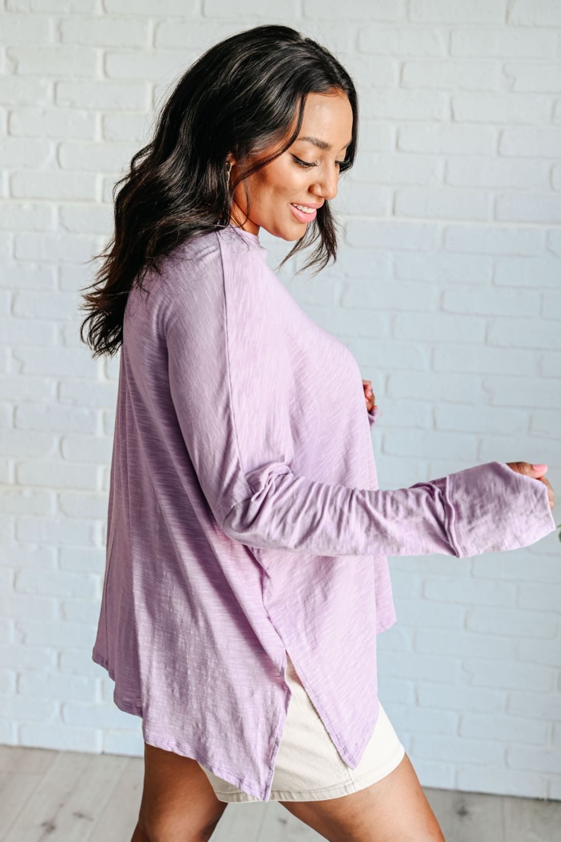 Face It Together Step Hem Pullover | Long Sleeve Tops