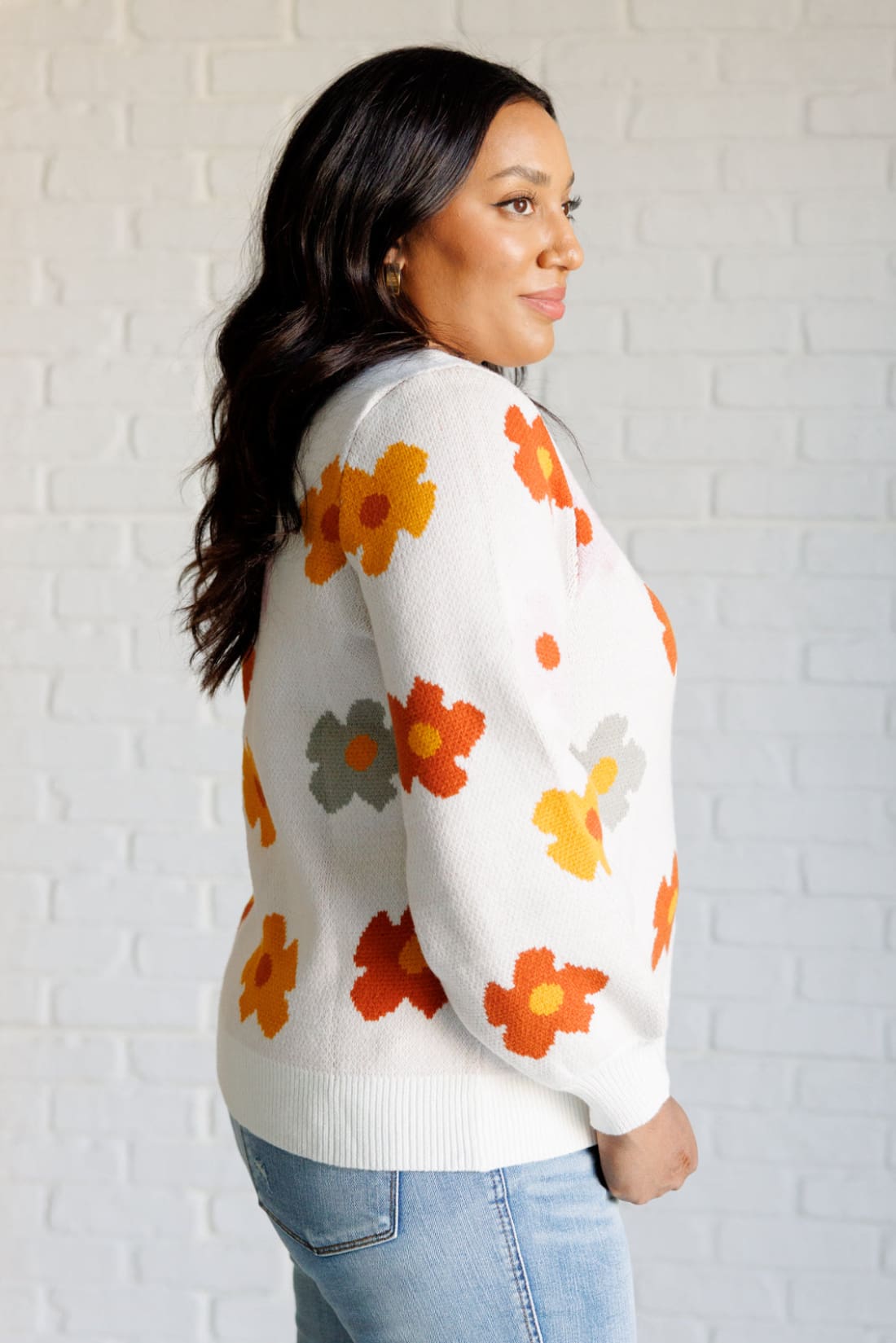 Falling Flowers Floral Sweater | Sweaters & Cardigans