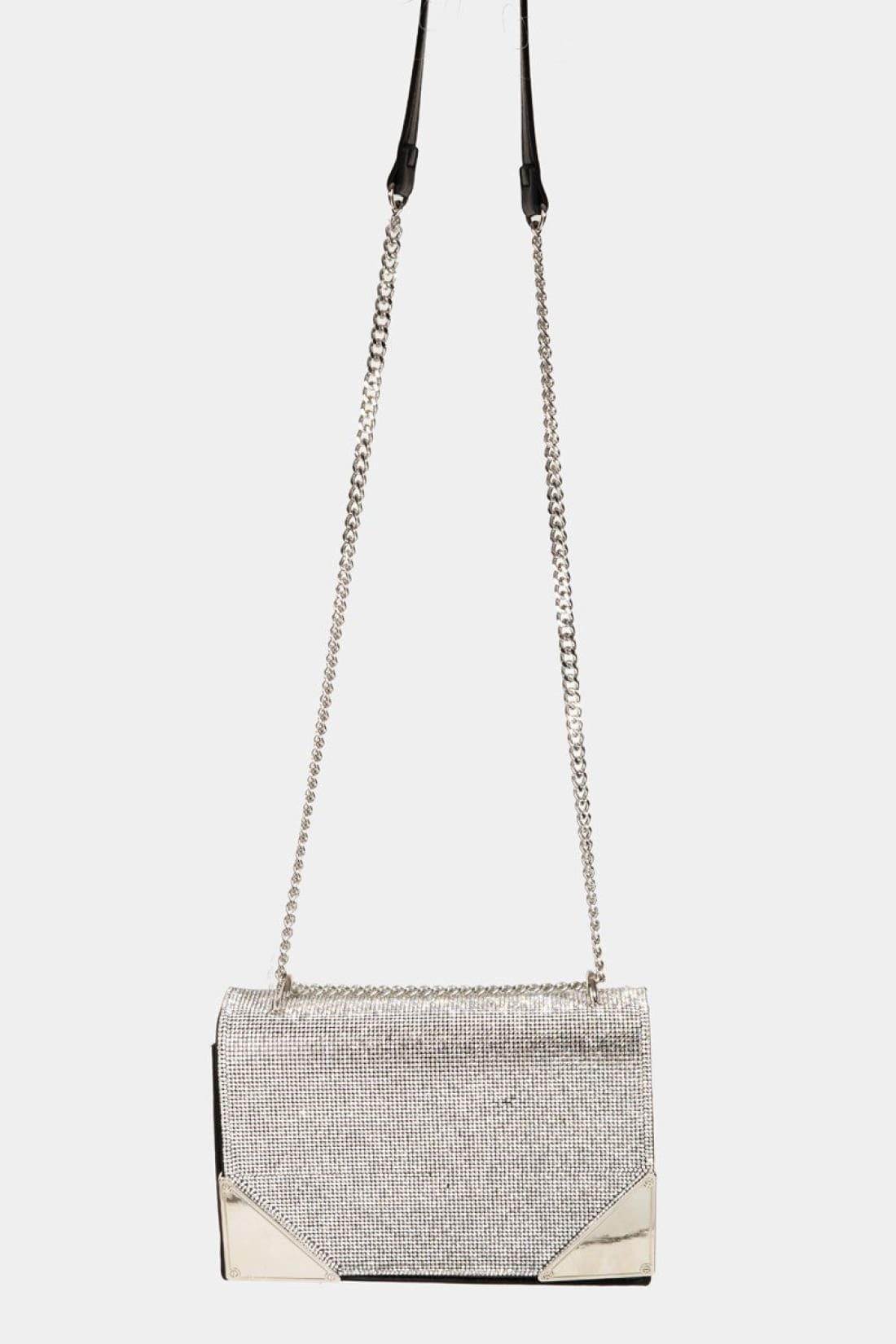 Rhinestone Studded Chain Strap Crossbody Bag | handbag