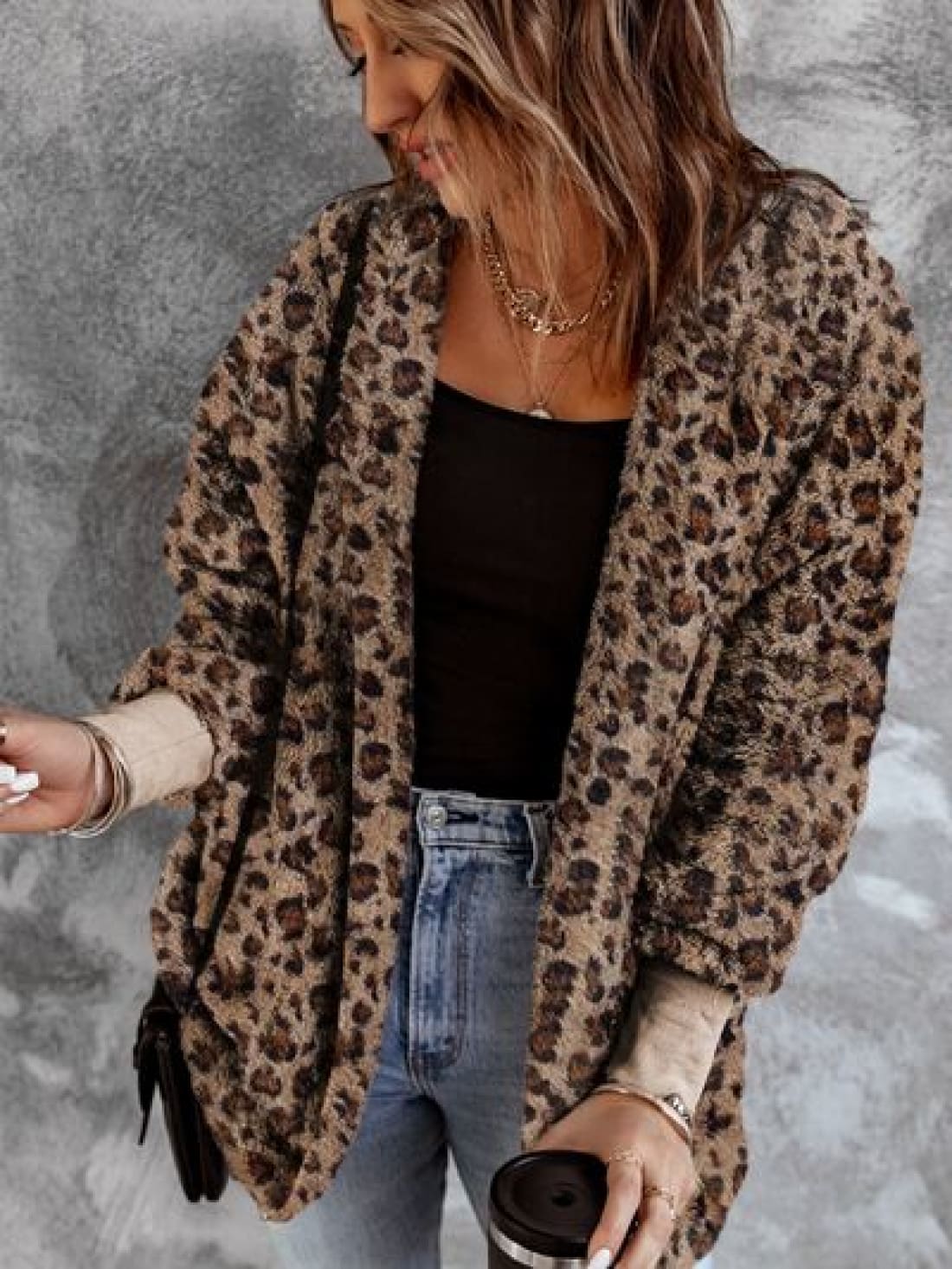 Favorite Fleece Faux Fur Coat - Leopard | Coats & Jackets