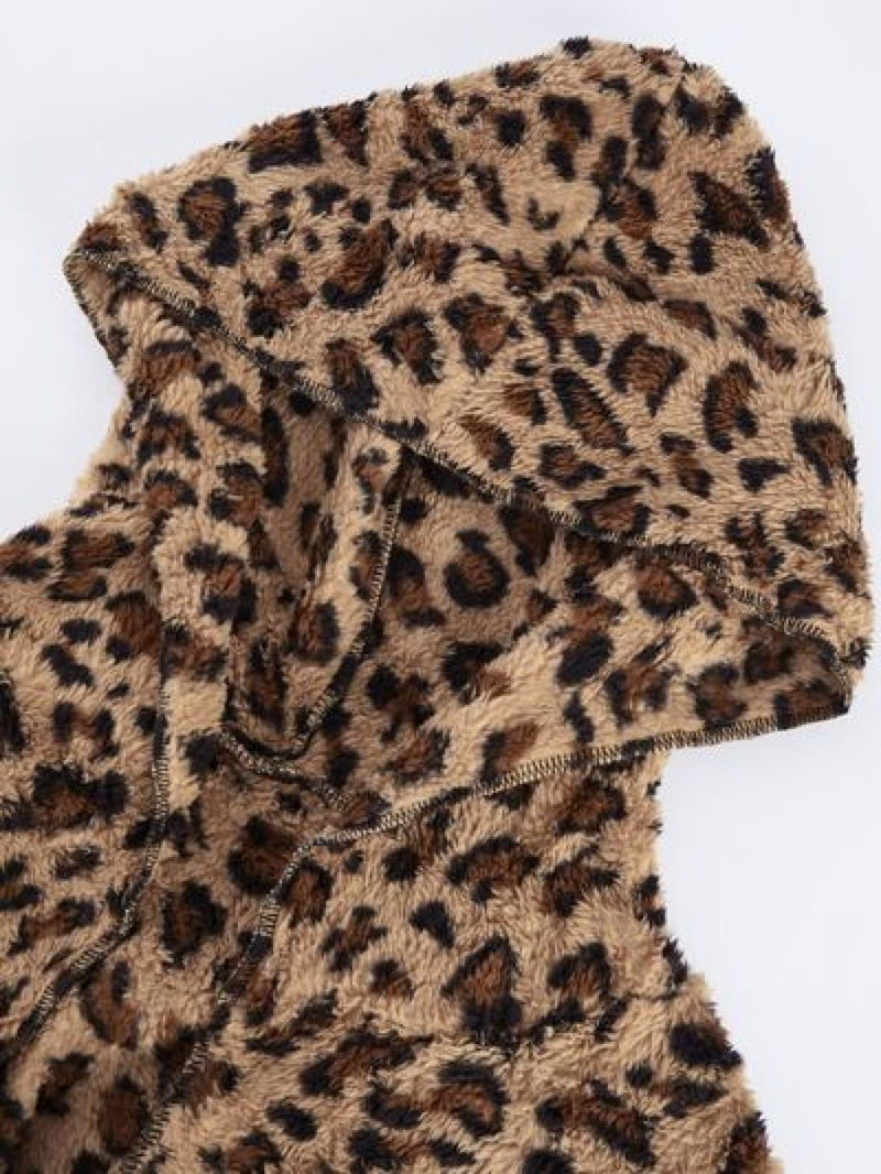 Favorite Fleece Faux Fur Coat - Leopard | Coats & Jackets