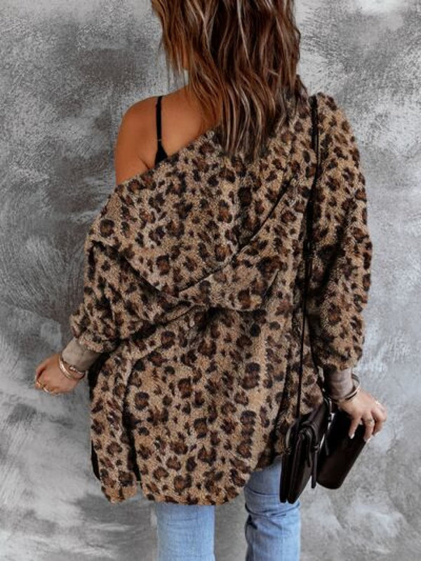 Favorite Fleece Faux Fur Coat - Leopard | Coats & Jackets