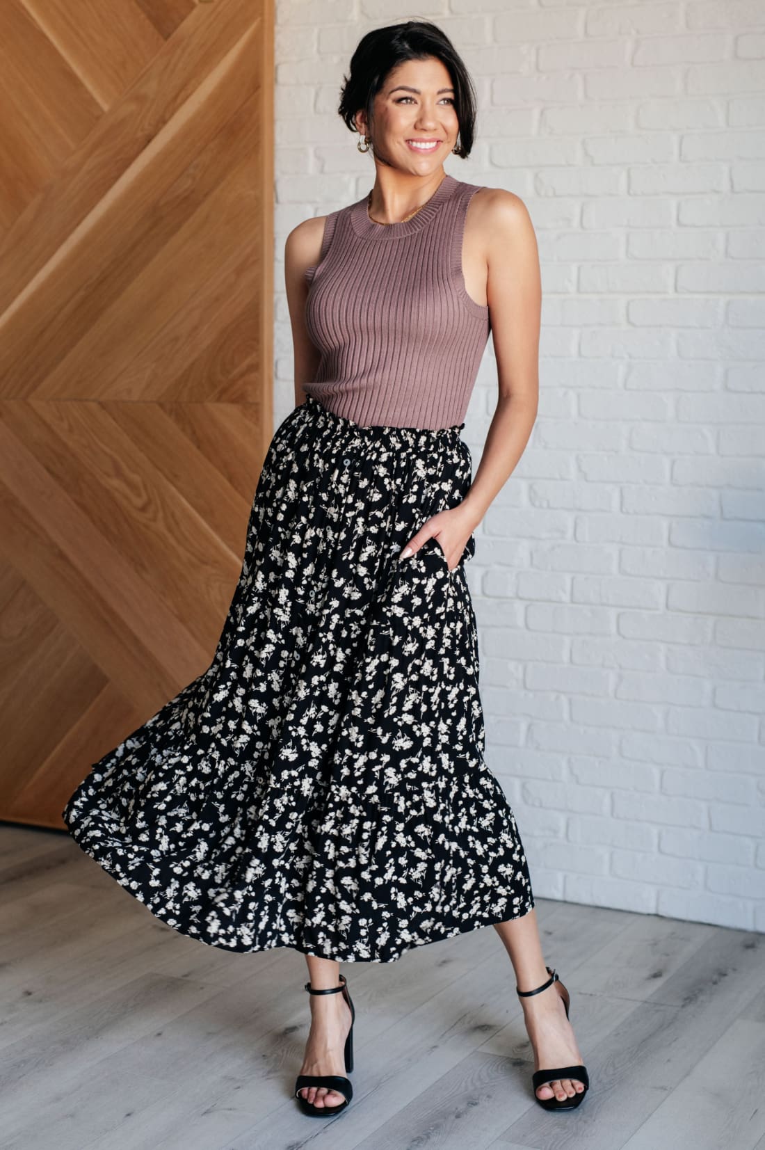 Fielding Flowers Floral Skirt | midi skirt