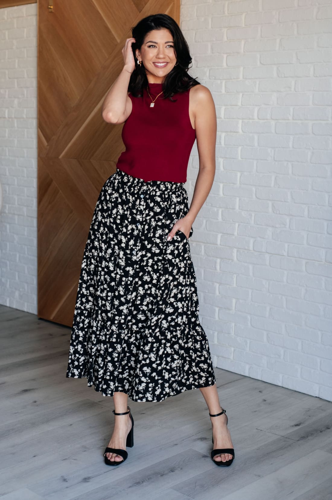 Fielding Flowers Floral Skirt | midi skirt