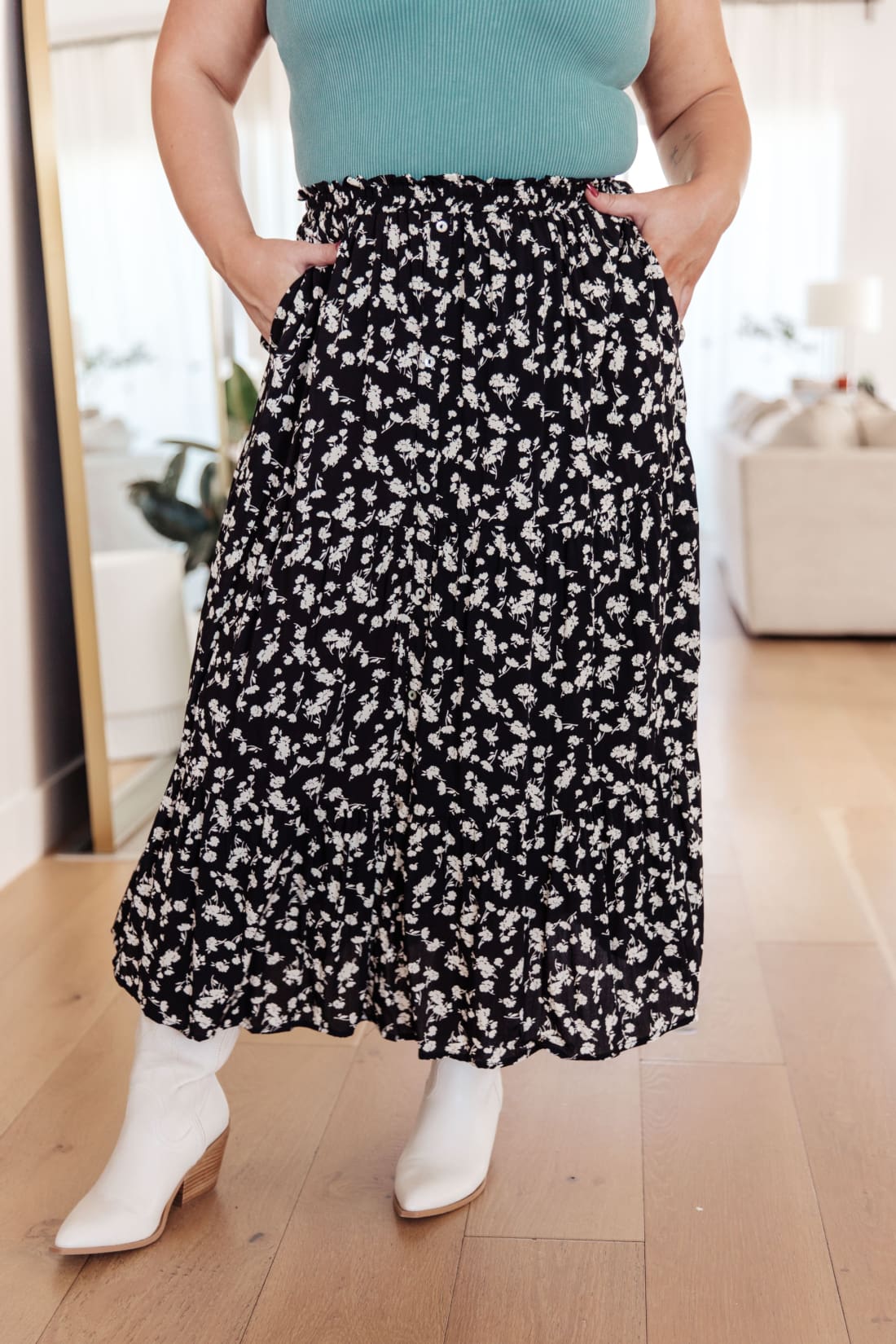 Fielding Flowers Floral Skirt | midi skirt