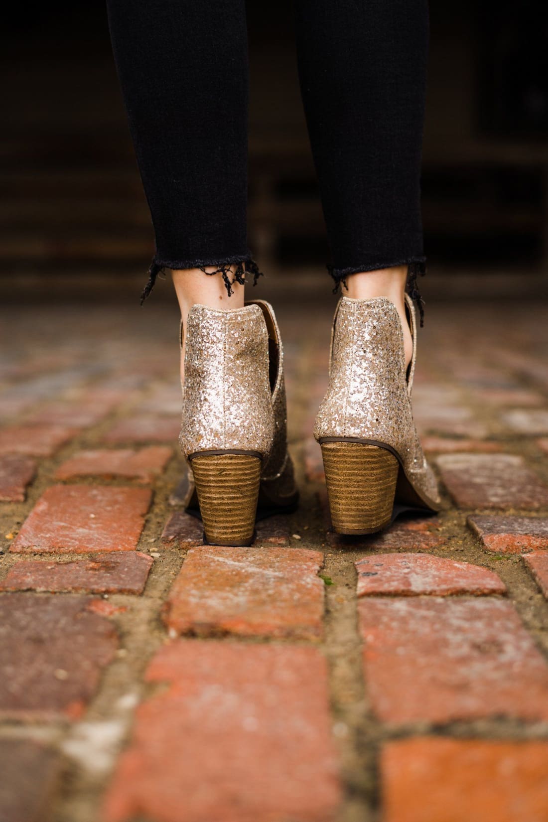 Gold Glitter Booties | boots